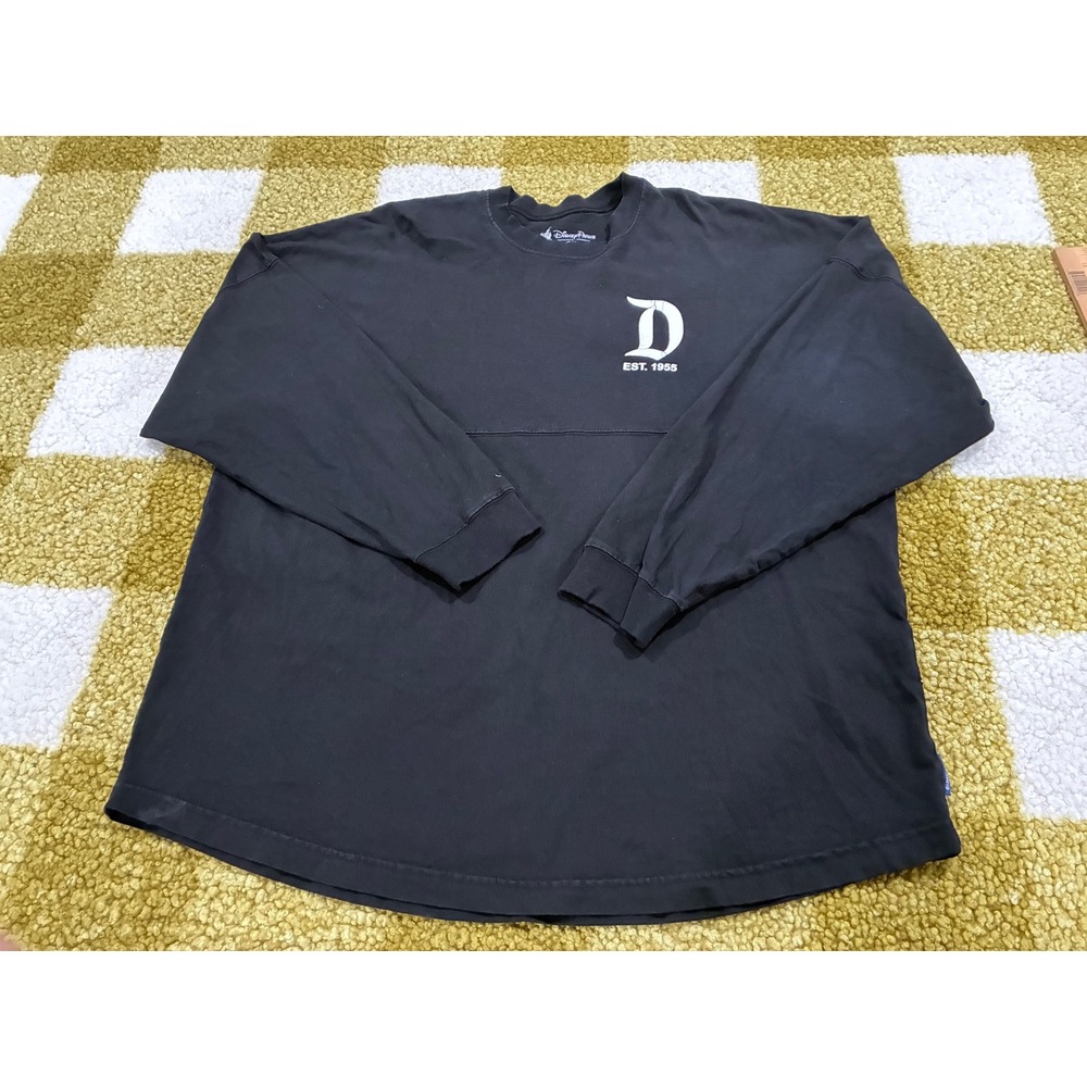Disney Parks Spirit Jersey Disneyland‎ Resort Black Long Sleeve Shirt Mens Large